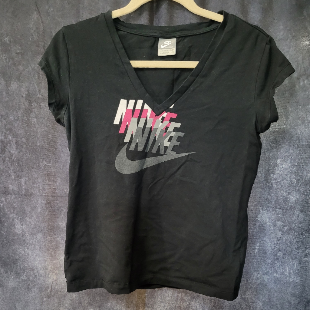 3/$25 Nike Women's Black Graphic Tee